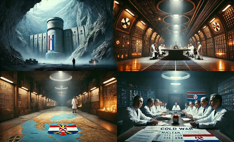 podzemni nuklearni bunker, simbolizirajući jugoslavenski nuklearni program